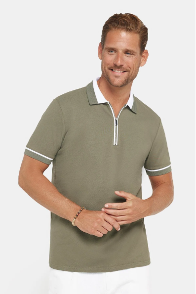 Olive Green Polo | Cotton