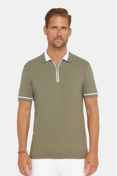 Olive Green Polo | Cotton